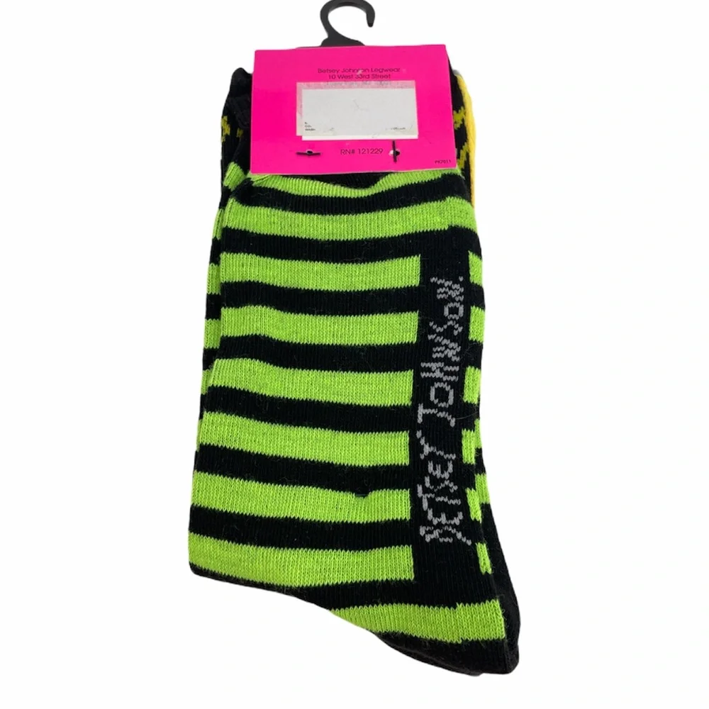 Betsey Johnson Black Cat Halloween Crew Socks